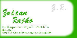 zoltan rajko business card